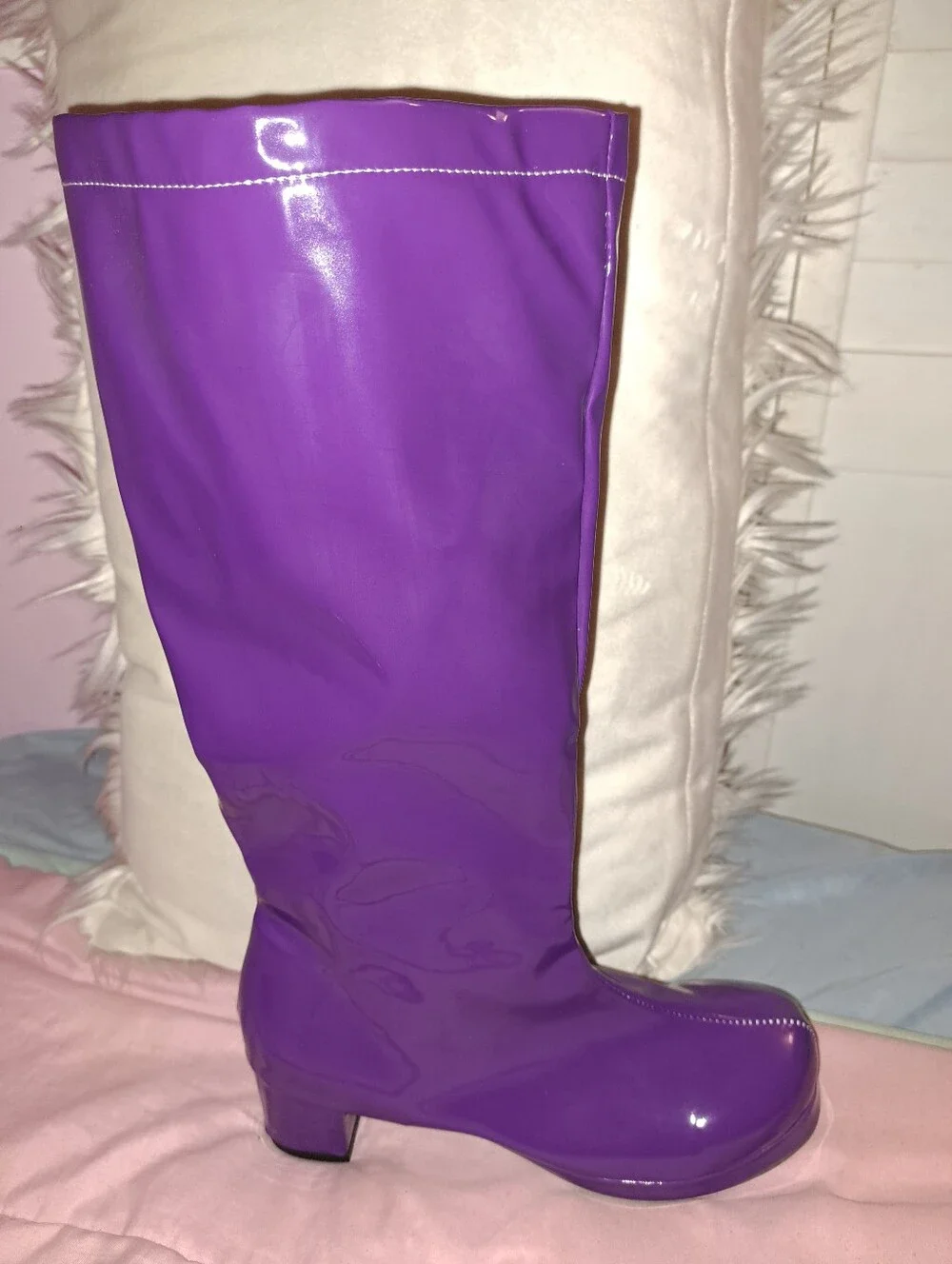 Purple Patent Knee-High Women's Boots